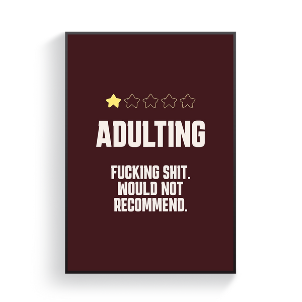 Adulting Poster