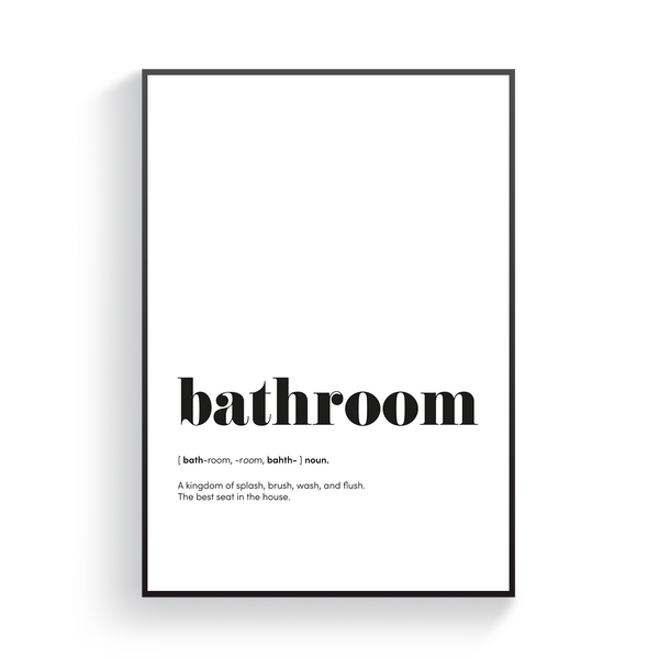 Bathroom Definition Poster