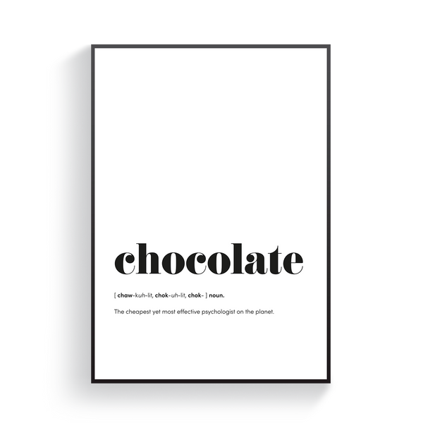 Chocolate Definition Poster