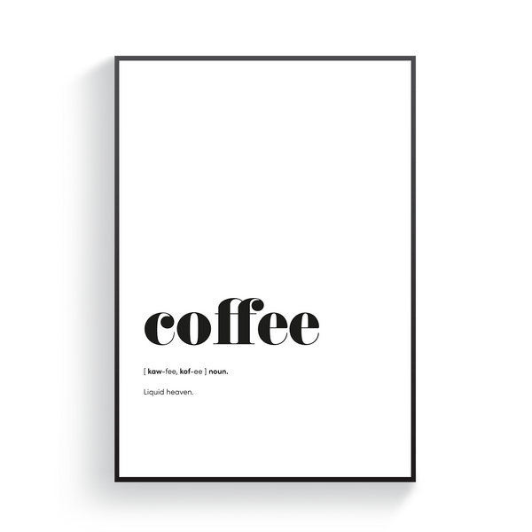 Coffee Definition Poster