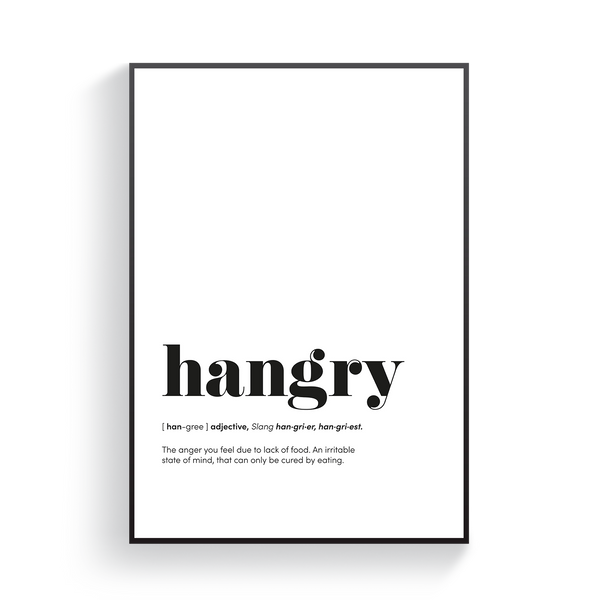 Hangry Definition Poster