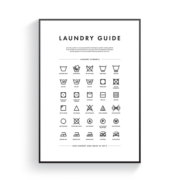 Laundry Guide Light Poster