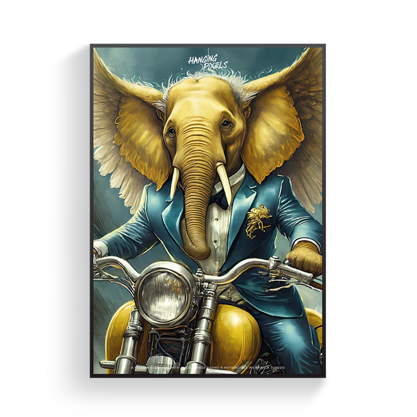 Yellow Elephant Poster