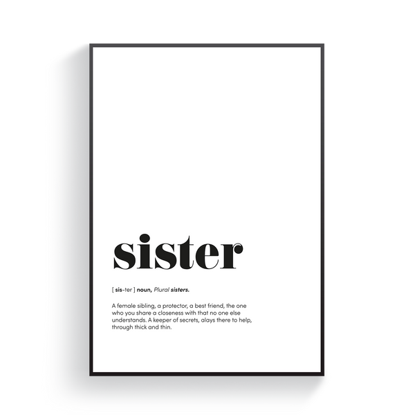 Sister Definition Poster