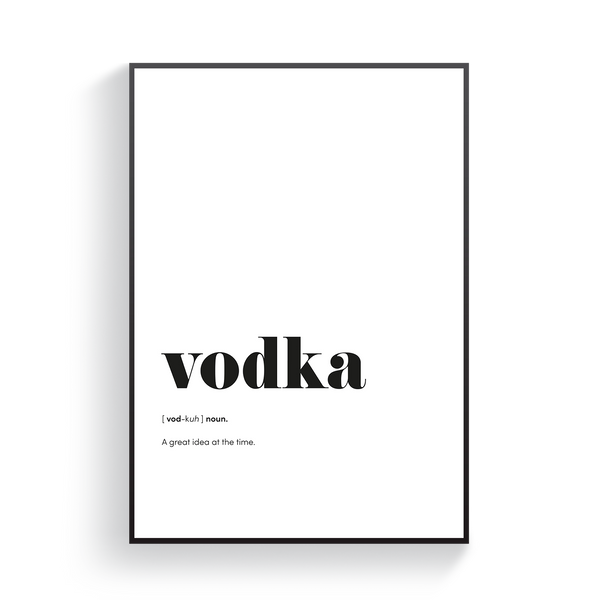 Vodka Definition Poster